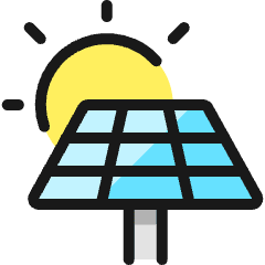 Renewable Energy Solar Panel Icon from Ultimate Colors Set
