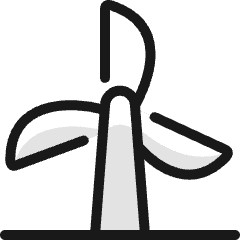 Renewable Energy Wind Turbine 1 Icon from Ultimate Colors Set