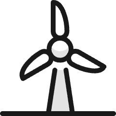 Renewable Energy Wind Turbine 2 Icon from Ultimate Colors Set