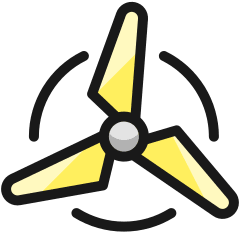 Renewable Energy Wind Turbine Icon from Ultimate Colors Set