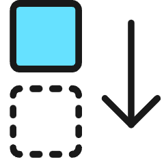 Reorder Down Icon from Ultimate Colors Set