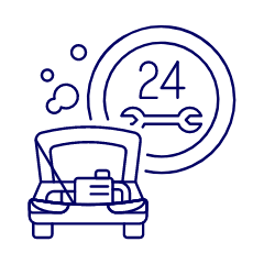 24 Hour Service Illustration from UX Line Set