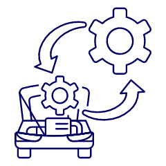Car Gear Changing Illustration from UX Line Set