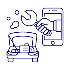 Car Service App 1 Illustration from UX Line Set