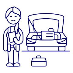 Mechanic Fixing Car 10 Illustration from UX Line Set