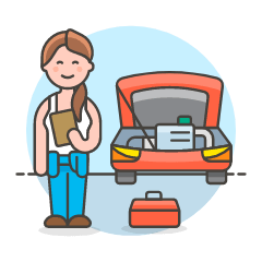 Mechanic Fixing Car 10 Illustration from UX Colors Set