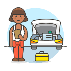 Mechanic Fixing Car 12 Illustration from UX Colors Set