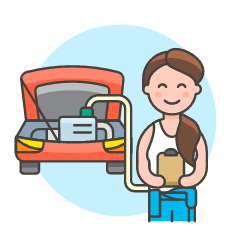 Mechanic Fixing Car 4 Illustration from UX Colors Set