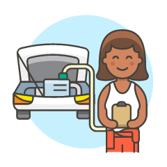 Mechanic Fixing Car 6 Illustration from UX Colors Set