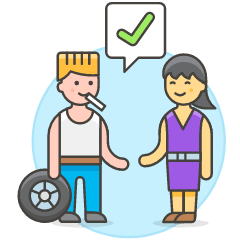 Mechanic Inspector Ok All Correct Illustration from UX Colors Set