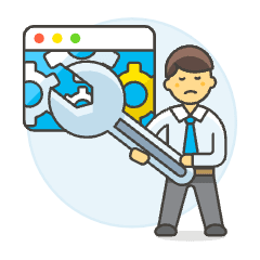 Program Fixing 2 Illustration from UX Colors Set