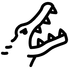 Crocodile Head Side Icon from Ultimate Light Set