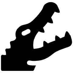 Crocodile Head Side Icon from Ultimate Bold Set