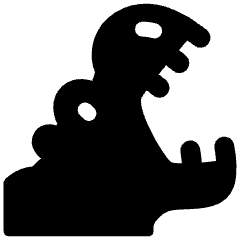 Hippo Head Side Icon from Ultimate Bold Set