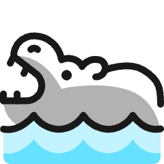 Reptile Hippo 1 Icon from Ultimate Colors Set