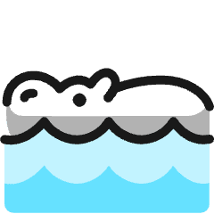 Reptile Hippo Icon from Ultimate Colors Set