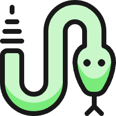 Reptile Rattlesnake 1 Icon from Ultimate Colors Set