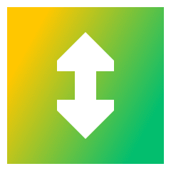 Fit Height Icon from Sharp Gradient Set