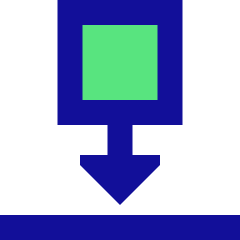 Move Down Icon from Sharp Pop Set