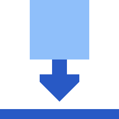 Move Down Icon from Sharp Flat Set