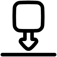 Move Down Icon from Plump Line Set