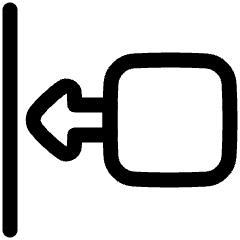 Move Left Icon from Plump Line Set