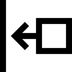 Move Left Icon from Sharp Line Set