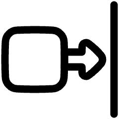 Move Right Icon from Plump Line Set