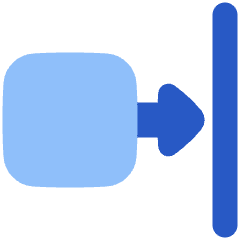 Move Right Icon from Plump Flat Set