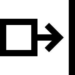 Move Right Icon from Sharp Line Set