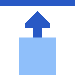 Move Up Icon from Sharp Flat Set