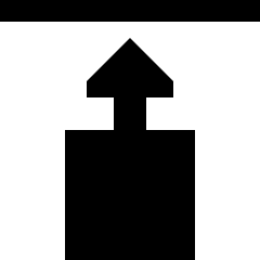 Move Up Icon from Sharp Solid Set