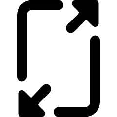 Expand Diagonal  Icon from Ultimate Bold Set