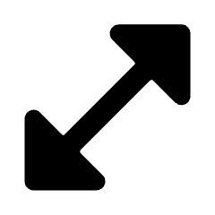 Expand Diagonal 1 Icon from Ultimate Bold Set