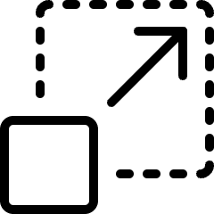 Resize Expand Corner 1 Icon from Ultimate Light Set