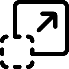 Resize Expand Corner 1 Icon from Ultimate Regular Set