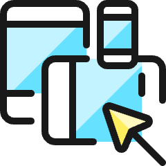 Responsive Design Cursor Icon from Ultimate Colors Set