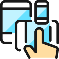 Responsive Design Hand Icon from Ultimate Colors Set