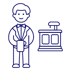 Counter Staff 1 Illustration from UX Line Set