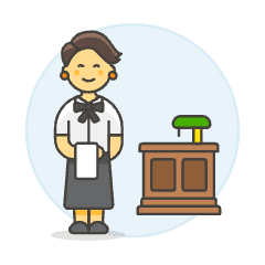 Counter Staff 5 Illustration from UX Colors Set