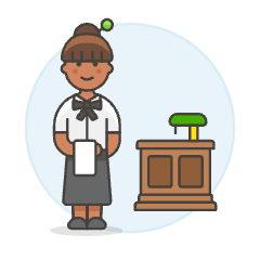 Counter Staff 6 Illustration from UX Colors Set
