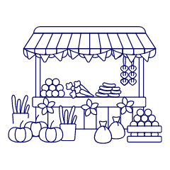 Market Illustration from UX Line Set