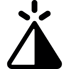 Retouch Triangle Icon from Ultimate Bold Set
