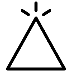 Retouch Triangle Icon from Ultimate Light Set