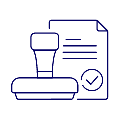 Approve Document Illustration from UX Line Set