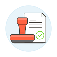 Approve Document Illustration from UX Colors Set