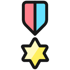 Award Badge Star 1 Icon from Ultimate Colors Set