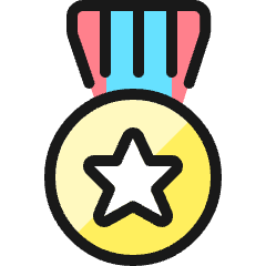 Award Medal 1 Icon from Ultimate Colors Set