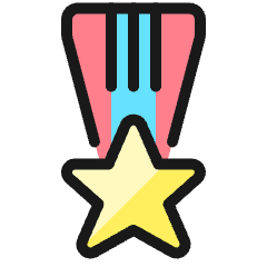 Award Medal 2 Icon from Ultimate Colors Set
