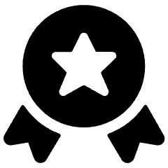 Award Ribbon Star 1 Icon from Ultimate Bold Set